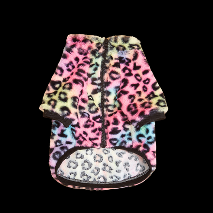 Multi-Colored Leopard Print Coat